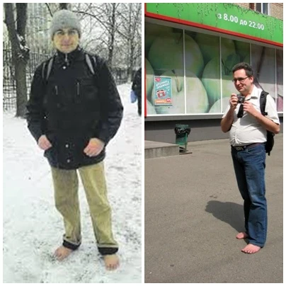 Đi chân trần 10 năm bất chấp thời tiết lạnh 0 độ