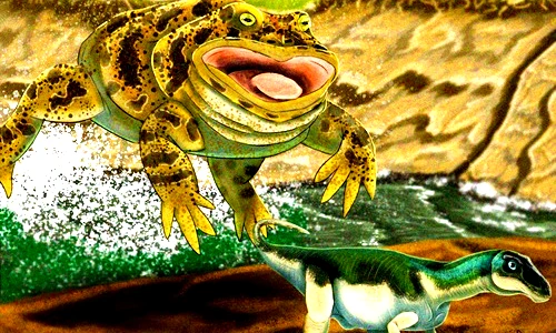 Sửng sốt ếch quỷ khổng lồ từng ăn thịt khủng long con