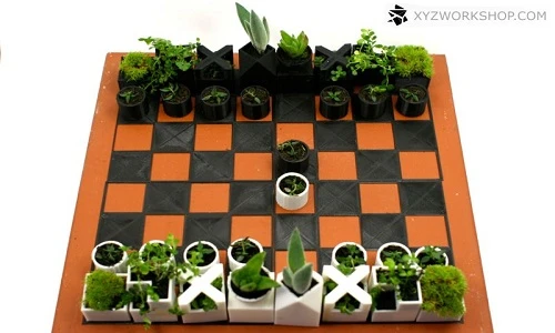 Thú chơi cờ kỳ lạ bằng chậu trồng cây 3D