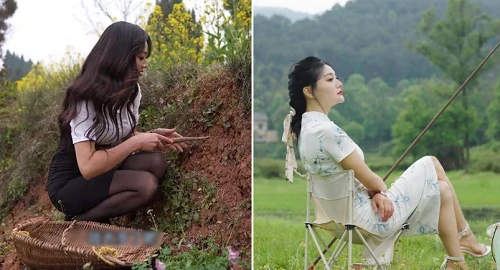 Đỏ mặt trước kiểu mặc khoe body của các hot girl khi làm ruộng