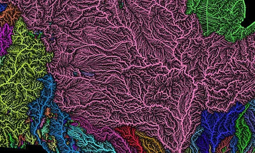 Mãn nhãn với hình ảnh lạ về hệ thống sông ngòi ở Mỹ