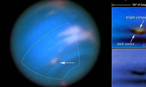 Sửng sốt phát hiện cơn lốc tối trên sao Hải Vương