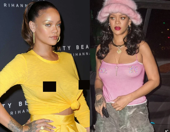 Rihanna không nội y khoe vòng một căng tràn, hiếm ảnh kín đáo 