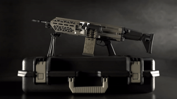 Trọng lượng của súng chỉ bằng khoảng 1/2 trọng lượng các dòng súng máy trước đây.