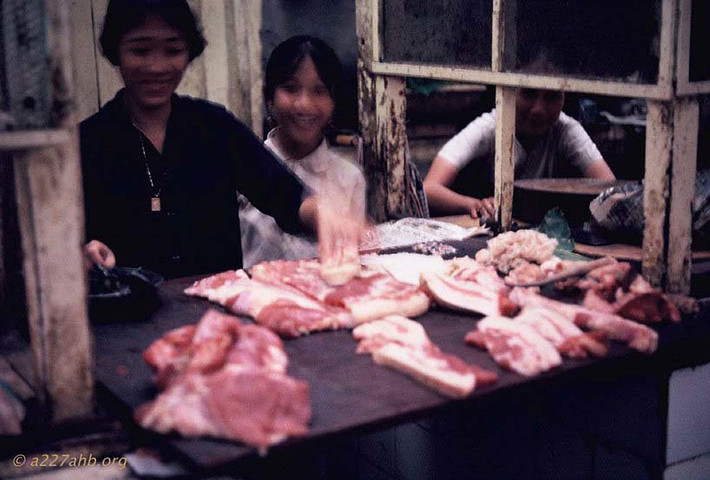 Hàng thịt lợn.