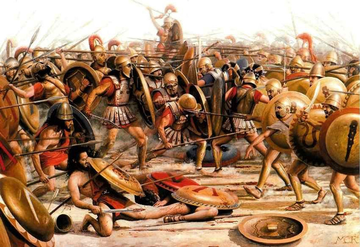 Diễn ra năm 371 TCN, trận Leuctra giữa hai thành bang Sparta và Thebes của Hy Lạp cổ nổi tiếng trong lịch sử với việc lực lượng hùng mạnh của Sparta bị đội quân đồng tính người Thebes đánh bại thê thảm.