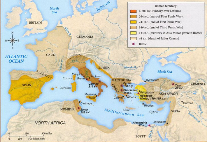 Đầu thế kỷ 2 TCN, La Mã tấn công bán đảo Balkan, kết quả là năm 146 TCN họ thôn tính được phần lớn lãnh thổ Hy Lạp.
