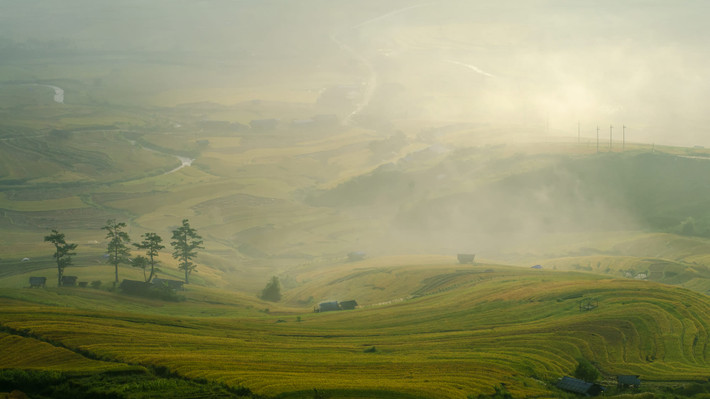 Sương sớm buông trên thung lũng. Ảnh: Chanwit Whanset / 500px.com.