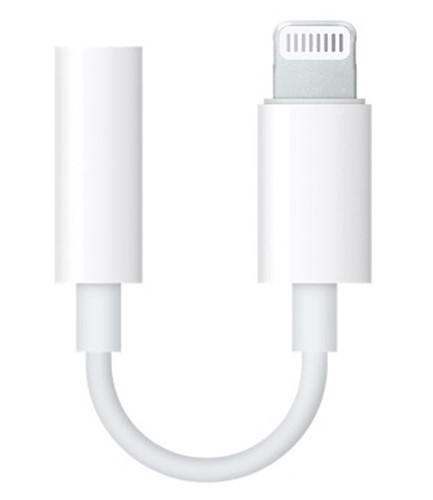 Phụ kiện chuyển đổi để người dùng có thể dùng tai nghe chuẩn 3.5mm của iPhone mới.