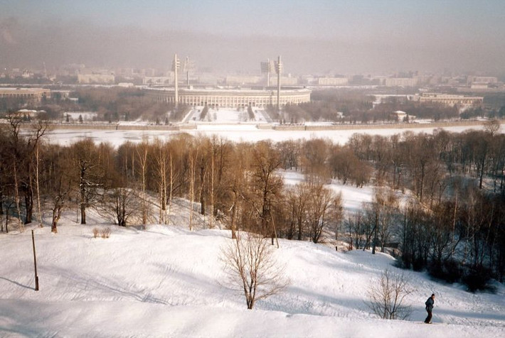 Quang cảnh ở khu vực sân vận động Moscow.