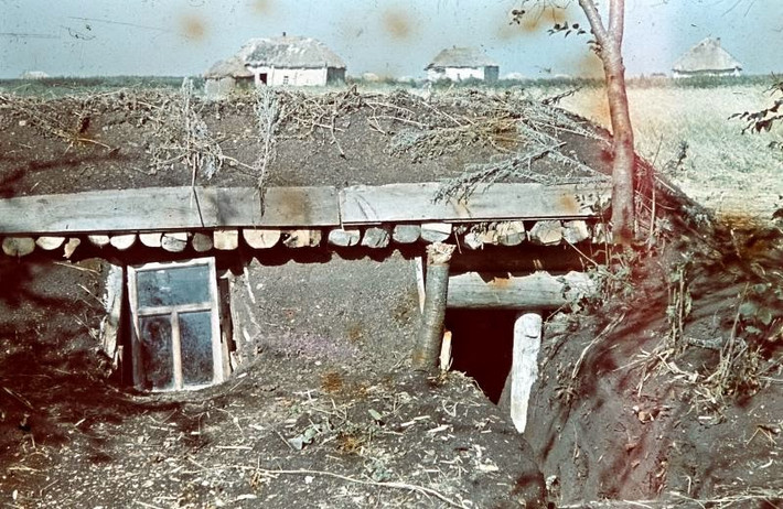 Hầm trú bom ở vùng nông thôn Ukraine.
