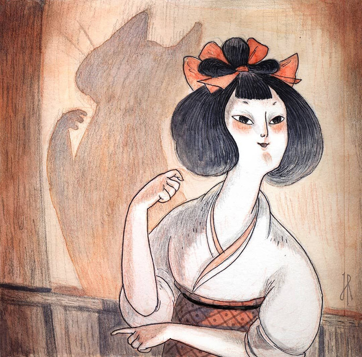 Có nhiều giai thoại đáng sợ được lưu truyền về loài ma mèo này. Người ta cho rằng Nekomata hiểu và nói được tiếng người, sau khi ăn thịt người thì nó sẽ biến hóa thành người đó.