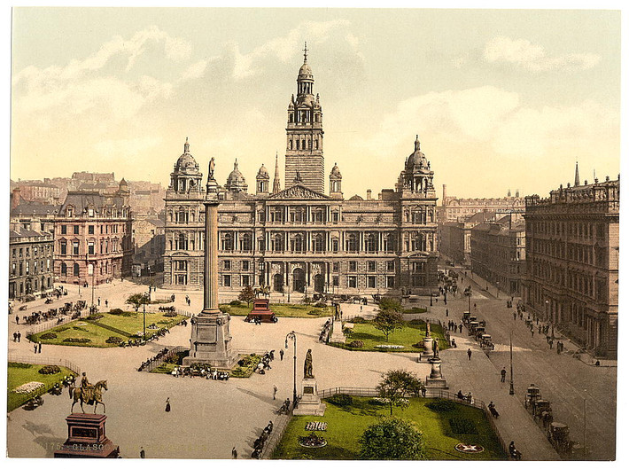 Quảng trường George ở Glasgow. Ảnh: Photoglob Zürich AG.