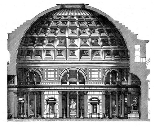 Với thiết kế tuyệt vời, đền Pantheon xứng đáng là đỉnh cao của tư duy kỹ thuật thời La Mã cổ đại.