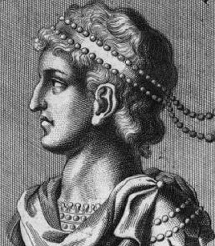6. Hoàng đế Justin II của đế chế Byzantine bắt đầu mất trí ở gần cuối triều đại của mình. Ông có những hành động mất ý thức khiến quần thần hoang mang, lo sợ.