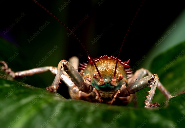 Acanthoplus discoidalis có nhiều tên gọi, như dế bụi bọc thép, dế đất bọc thép, katydid bọc thép, dế ngô, setotojane và koringkrieke. Đây là loài côn trùng có nguồn gốc từ bụi rậm châu Phi, phân bố rộng rãi trên khắp Namibia, Botswana, Zimbabwe và Nam Phi.