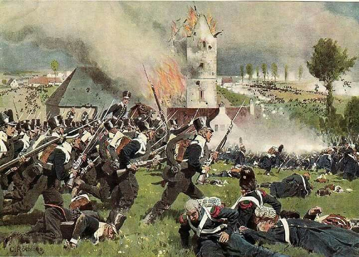 2. Trận Waterloo (1815) (Chiến tranh Napoléon). Quốc gia: Pháp vs. Liên minh Anh, Phổ và Hà Lan. Số thương vong: Khoảng 65.000 người. Ý nghĩa: Đánh dấu sự kết thúc của sự nghiệp Napoléon và kết thúc chiến tranh Napoléon, thay đổi bản đồ chính trị châu Âu. Ảnh: Pinterest.