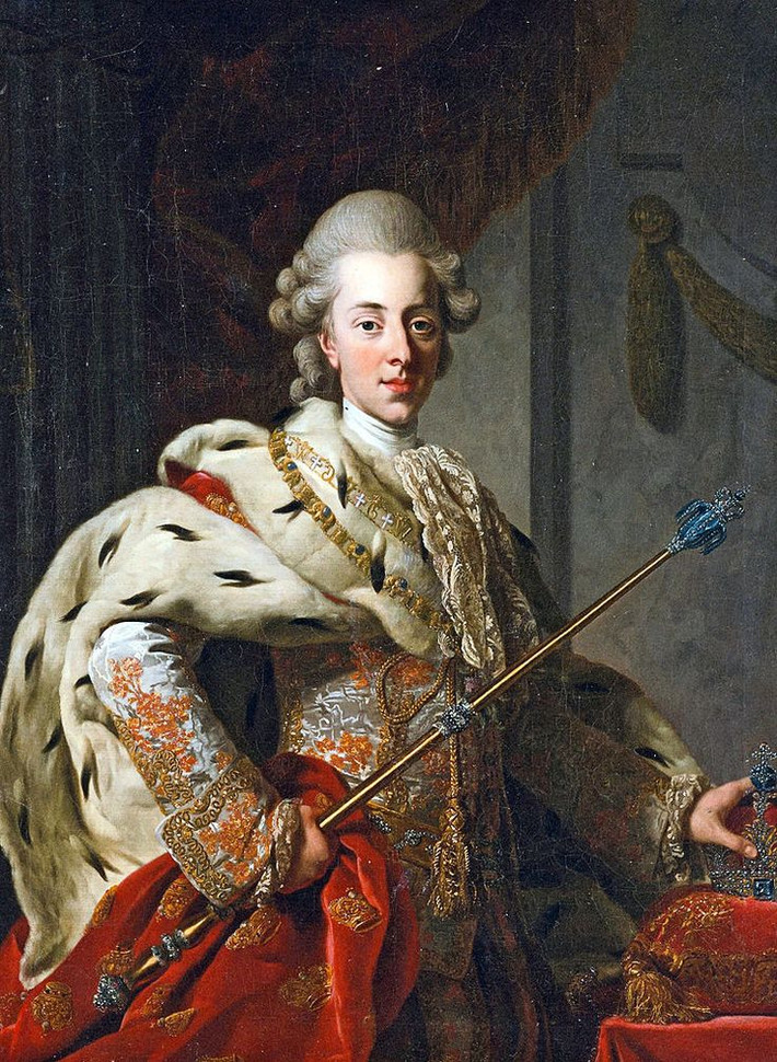 6. Christian VII (1749 - 1808, Đan Mạch). Christian VII mắc bệnh tâm thần, dẫn đến việc ông không thể lãnh đạo đất nước một cách bình thường. Vị vua này nổi tiếng với hành vi tự làm đau mình và thường xuyên lảng tránh trách nhiệm. Ảnh: Pinterest.