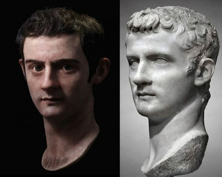 1. Hoàng đế Caligula (12 - 41 SCN, Đế chế La Mã). Caligula nổi tiếng với những hành động tàn bạo, bệnh hoạn và phi lý như tự xưng là thần thánh, phong ngựa của mình làm quan, và hành quyết những người thân cận chỉ vì nghi ngờ phản bội. Ảnh: Pinterest.