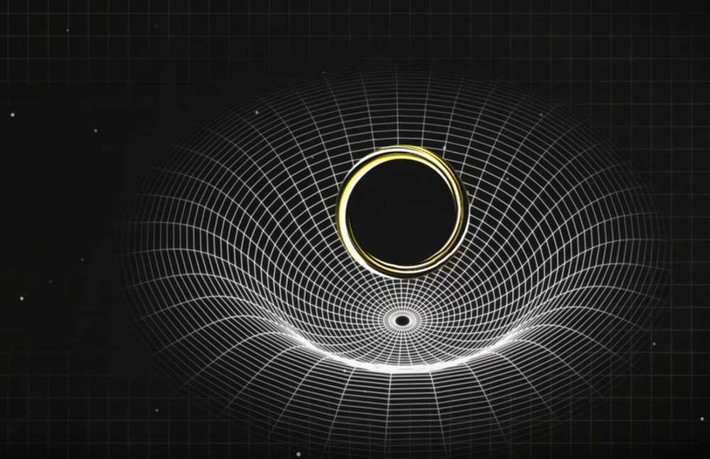 Thời gian gần lỗ đen chậm lại. Theo thuyết tương đối của Einstein, thời gian sẽ chậm lại khi gần một vật thể có khối lượng lớn. Do đó, thời gian xung quanh lỗ đen trôi chậm hơn nhiều so với thời gian ở xa. Ảnh: Pinterest.