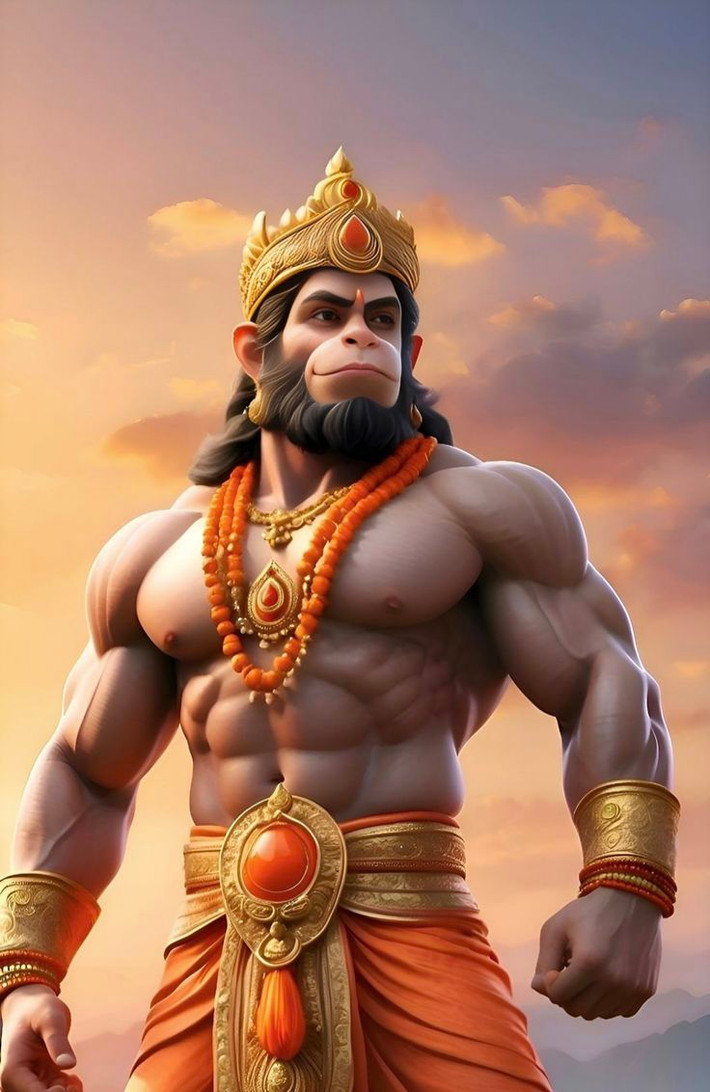 12. Hanuman – Thần Khỉ của Lòng Trung thành. Hanuman là vị thần khỉ trong sử thi "Ramayana", được tôn sùng vì lòng trung thành và sức mạnh vô địch. Ông là người phục vụ trung thành của Rama và được coi là biểu tượng của sự can đảm, sức mạnh và lòng hiếu trung. Ảnh: Pinterest.Ảnh: Pinterest.