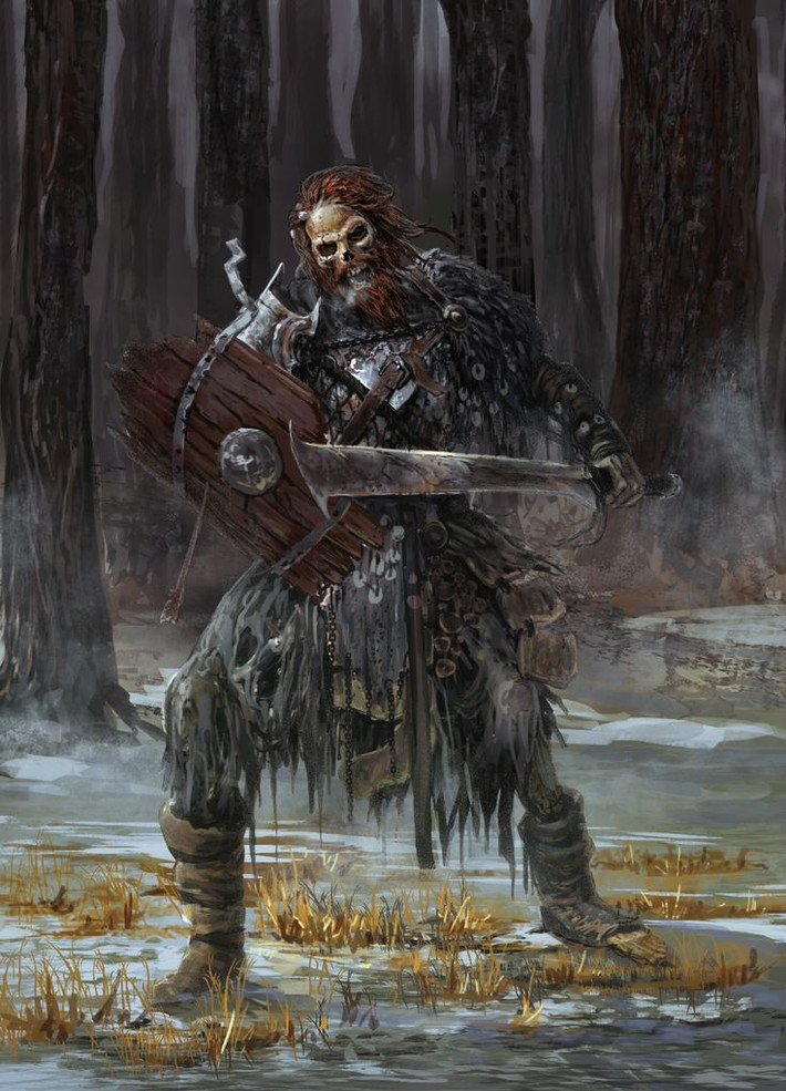 9. Draugr. Miêu tả: Những xác sống trong thần thoại Bắc Âu, được cho là linh hồn của những người chết không yên nghỉ, thường quay lại để trả thù hoặc bảo vệ tài sản. Sức mạnh: Có sức mạnh siêu nhiên, thay đổi hình dạng và điều khiển các yếu tố thiên nhiên như nước và bóng tối. Ảnh: Pinterest.