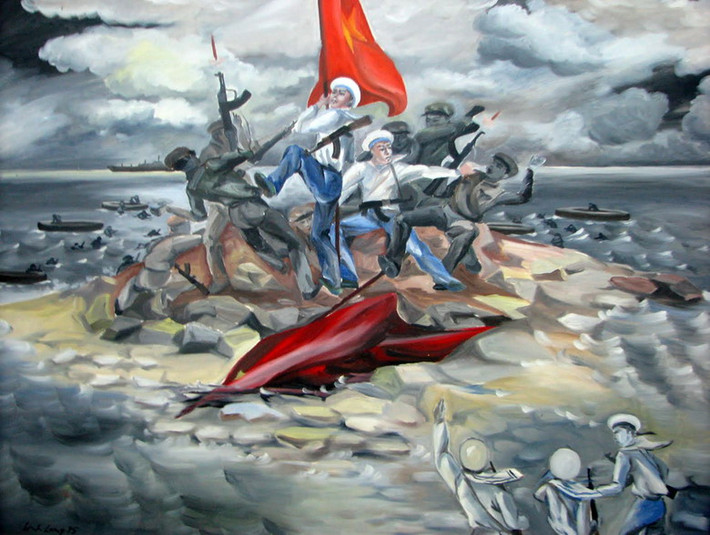 Vào sáng 14/3/1988, trước sự uy hiếp của quân Trung Quốc với tàu chiến lớn và vũ khí hạng nặng, tại đảo đá san hô Gạc Ma của Việt Nam, các chiến sĩ hải quân Việt Nam đã quây thành vòng tròn bảo vệ ngọn cờ Tổ quốc cắm trên đảo. Sau khi quân Trung Quốc giáp trận và bị đánh bật, pháo 37 li từ tàu chiến của họ đã bắn thẳng vào các chiến sĩ Việt Nam đang quyết tử bám trụ giữ đảo. 64 chiến sĩ Việt Nam đã hi sinh. Cái chết của các anh sẽ mãi mãi được ghi nhớ với cụm từ thiêng liêng: Vòng tròn bất tử.