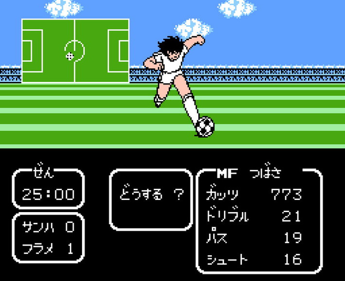 Là trò chơi bóng đá do hãng Tecmo phát hành vào năm 1988, "Captain Tsubasa" đã dẫn đầu bảng xếp hạng các trò chơi "4 nút" bán chạy nhất tại cả Nhật Bản lẫn Mỹ. Thậm chí, Tecmo còn làm thêm một phiên bản tiếng Tây Ban Nha và một phiên bản tiếng Ả Rập có tên Captain Majid.