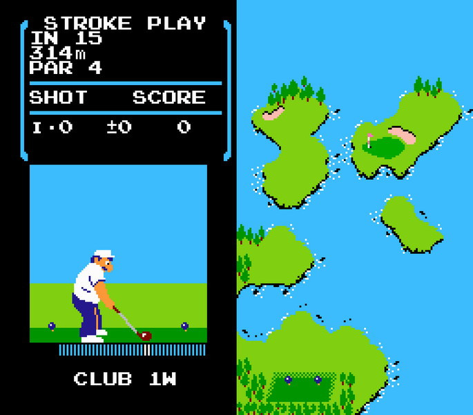 Rất nhiều người Việt biết đến môn đánh golf qua trò "Golf" do hãng Nintendo phát hành năm 1985.