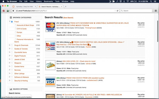 Tương tự, trong mục “Fraud”, người dùng có thể mua thẻ tín dụng bị đánh cắp, thông tin tài chính, thông tin cá nhân… Đây là thị trường màu mỡ cho các hacker làm giàu.