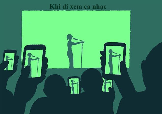 Nhiều khi, người ta tự thu hẹp tầm nhìn của mình bằng những chiếc điện thoại trên tay.