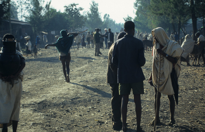 Trên một con đường ở Bahir Dar, thành phố du lịch nổi tiếng nằm ở Tây Bắc Ethiopia.
