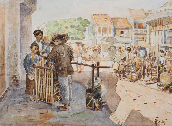 12-13 tuổi, năng khiếu vẽ của Thang Trần Phềnh bộc lộ rõ nét. Cha cậu đã mua giấy bút mực cho ông tập vẽ. Ở tuổi 15-16, Phềnh có tác phẩm dự đấu xảo Hà Nội (1911) với bức "Chùa Trấn Quốc trước khi mặt trời lặn".