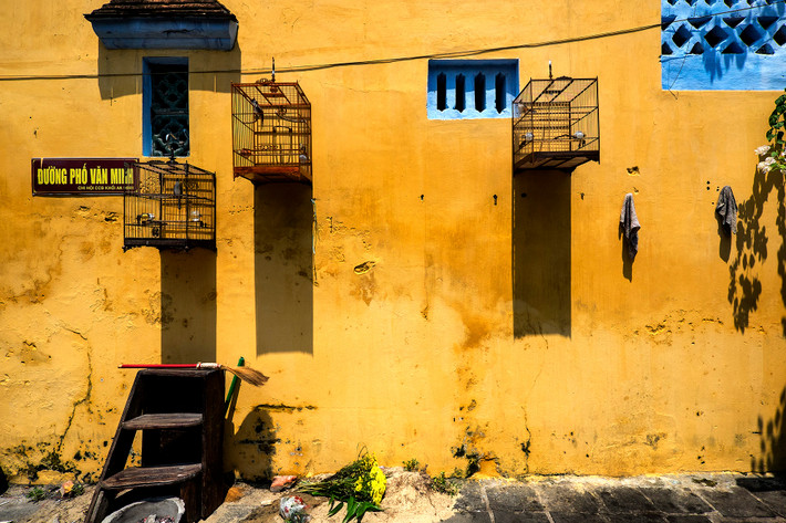 Những bức tường màu vàng tươi là một sắc màu đặc trưng của Hội An. Ảnh: James Khoo/ 500px.com.