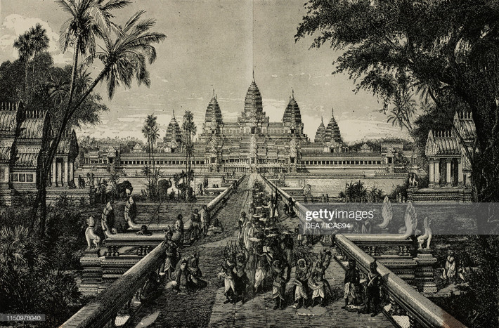 Hình ảnh phỏng dựng Angkor Wat thời kỳ hoàng kim.