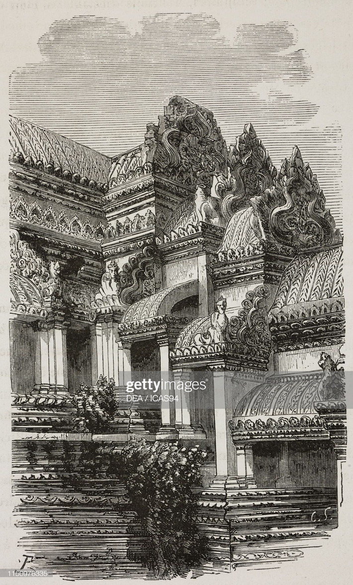 Đường dẫn từ tầng một lên tầng hai của Angkor Wat.