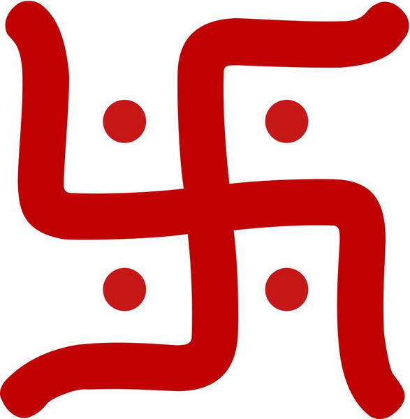 Tên gọi phổ biến, Swastika, bắt nguồn từ chữ svastika (đọc là suastika) trong tiếng Sanscrit – ngôn ngữ cổ Ấn Độ. Trong tiếng Sanscrit, Swastika có nghĩa là một sự vật hay một sự việc tốt lành. Swastika của người Ấn Độ thường được trang trí thêm các chấm tròn ở các góc một phần tư.