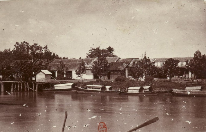 Bến thuyền ở Sa Đéc, Đồng Tháp.