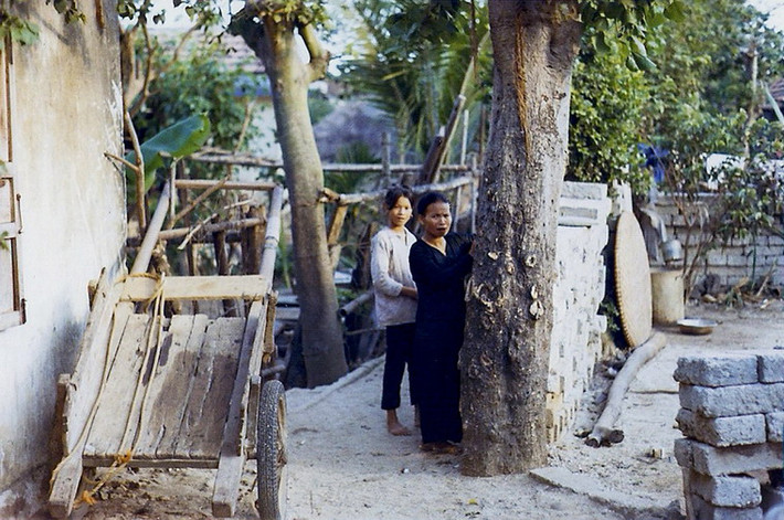 Bên đường làng.