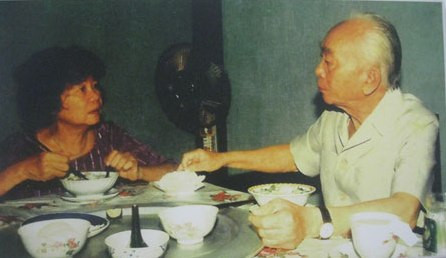 Bữa ăn của vợ chồng Đại tướng Võ Nguyên Giáp.