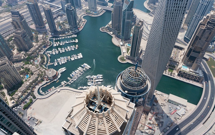 Hải cảng Dubai là nơi thả neo của nhiều du thuyền hạng sang.