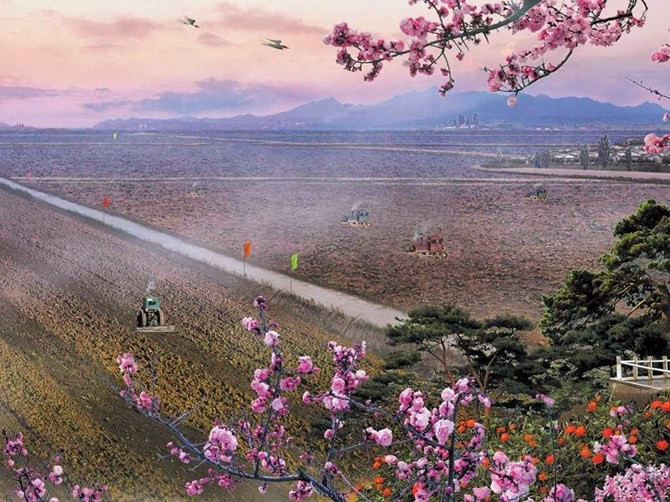 Cánh đồng tại Triều Tiên