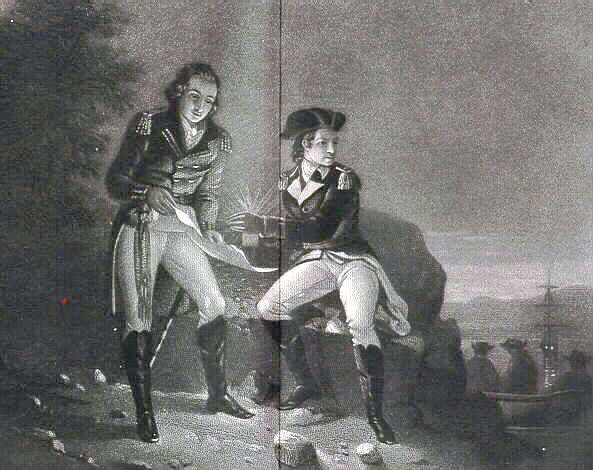 Ngày 21/9/1780, Arnold gặp thiếu tá John Andre của Anh để bàn về thỏa thuận phản bội. Tuy nhiên, âm mưu bị lộ, Andre bị bắt và xử tử, còn Arnold kịp chạy sang phe địch và nhận vai trò lãnh đạo quân đội Anh ở Virginia và Connecticut.