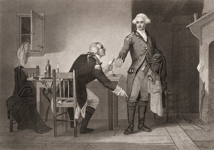 Năm 1780, Arnold được trao quyền chỉ huy pháo đài West Point bên bờ sông Hudson, New York. Ông đã liên lạc với Sir Henry Clinton, người đứng đầu lực lượng Anh, và đề xuất bàn giao pháo đài và toàn bộ lính tráng của mình.