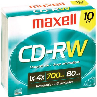 Lưu trữ bằng đĩa quang. Compact Disc-ReWritable (CD-RW) là dòng đĩa quang có khả năng ghi rồi xóa và ghi lại nhiều lần đánh dấu một bước thay đổi phương thức lưu trữ dữ liệu cũng như sự tiện dụng đối với người dùng phổ thông. Mặc dù thời điểm hiện tại thì CD-RW không còn phổ biến nhưng khả năng sao lưu lên đến 1.000 lần là điểm khá ấn tượng vào những năm 1996.
