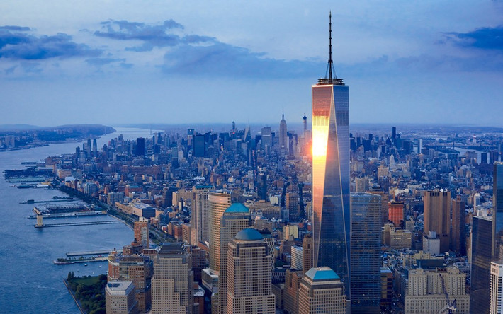 6. Trung tâm thương mại One World, New York, Mỹ (541,3 m): Chiều cao của tòa nhà này tính theo đơn vị bộ (feet) là 1.776, con số biểu tượng cho sự tự do và hồi sinh. Đây là tòa nhà cao nhất khu vực Tây bán cầu, được dựng trên đài tưởng niệm 11/9 ở New York với chi phí 3,9 tỷ USD.
