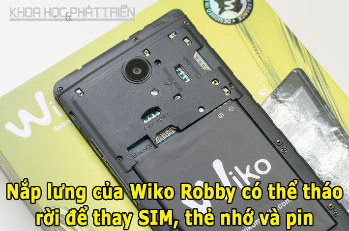Wiko Robby có 2 khay SIM (micro) nhưng không hỗ trợ kết nối 4G LTE.