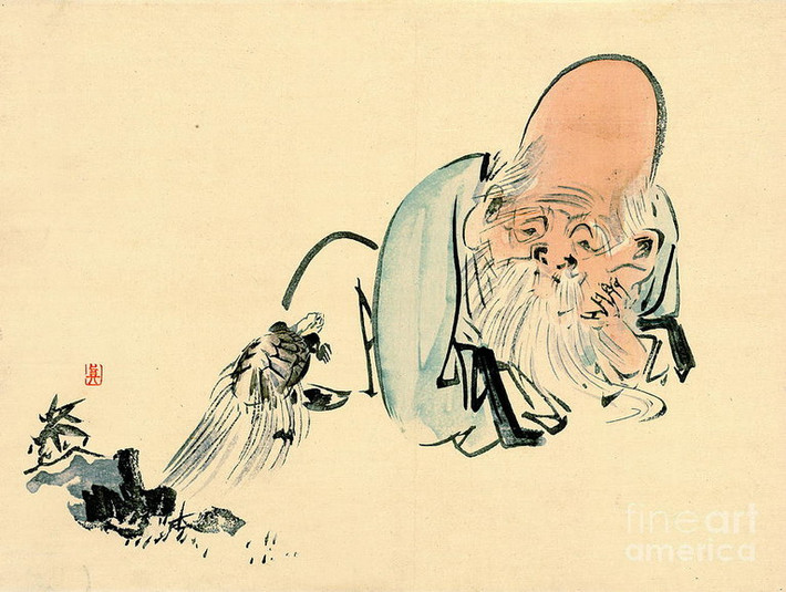 3. Phúc Lộc Thọ (Fukurokuju) là ông cụ có mái đầu nhẵn bóng và vầng trán rất cao. Đây là vị thần của hạnh phúc, phú quý và trường thọ.