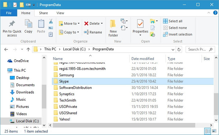 heo khuyến cáo của các chuyên gia, người dùng Skype không nên nhấp vào đường link lạ gửi từ bất kỳ ai. Cách khắc phục tạm thời là gỡ hoàn toàn Skype, sau đó vào đường dẫn C:\ProgramData để xóa thư mục Skype. Lưu ý thư mục này mặc định bị ẩn. Người dùng cũng nên tìm kiếm phần mềm diệt virus phù hợp để tự bảo vệ mình.