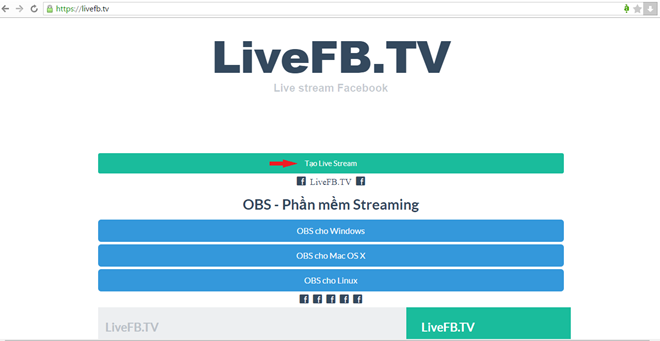 LiveFB là trang web được xây dựng bởi Thanh Bình (sinh 1994) viết dựa trên các API được Facebook cung cấp sau sự kiện F8. Ứng dụng được lên ý tưởng trong 1 tuần và mới trình làng hôm 24/4. Người dùng vào Livefb.tv và tải phần mềm OBS (một chương trình hỗ trợ live video cho Facebook), cài đặt trên máy tính. Ứng dụng hiện hỗ trợ cả 3 hệ điều hành Windows, Mac OS X và Linux. Sau đó, người dùng đăng nhập tài khoản Facebook cá nhân của mình trên cùng trình duyệt, và chọn "Tạo Live Stream".